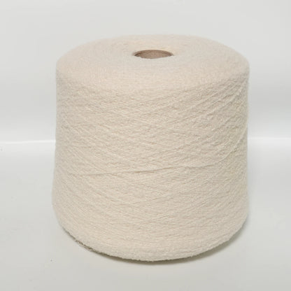 PECCI FILATI Whisper – 70% Schurwolle (Merino), 20% Alpaka, 10% Polyamid Naturweiß 100g