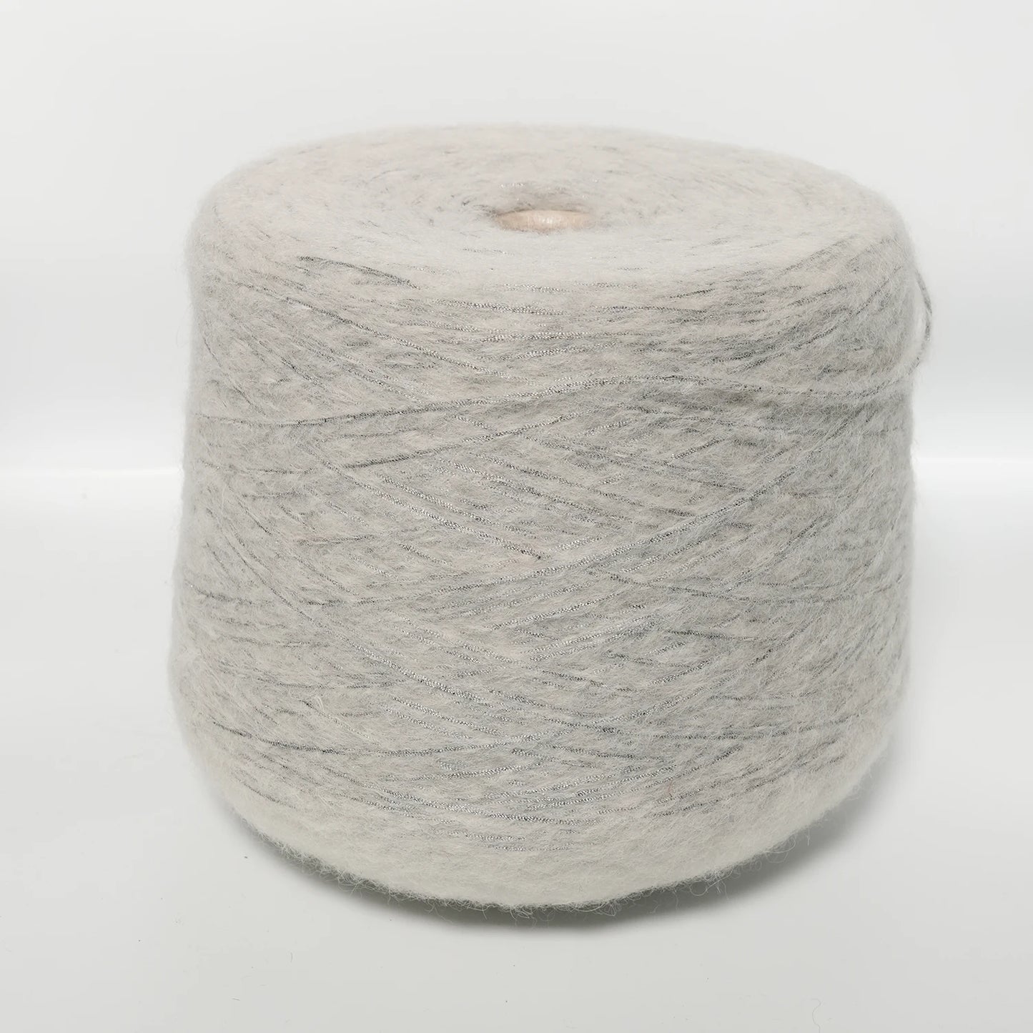 FABIFIL S.R.L Silbergrau Mélange – 53% Alpaka, 23% Schurwolle (Merino), 18% Viskose, 6% Polyester 100g