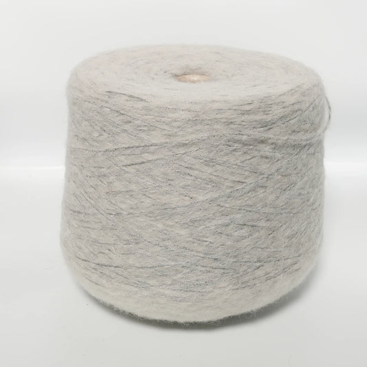 FABIFIL S.R.L Silbergrau Mélange – 53% Alpaka, 23% Schurwolle (Merino), 18% Viskose, 6% Polyester 100g