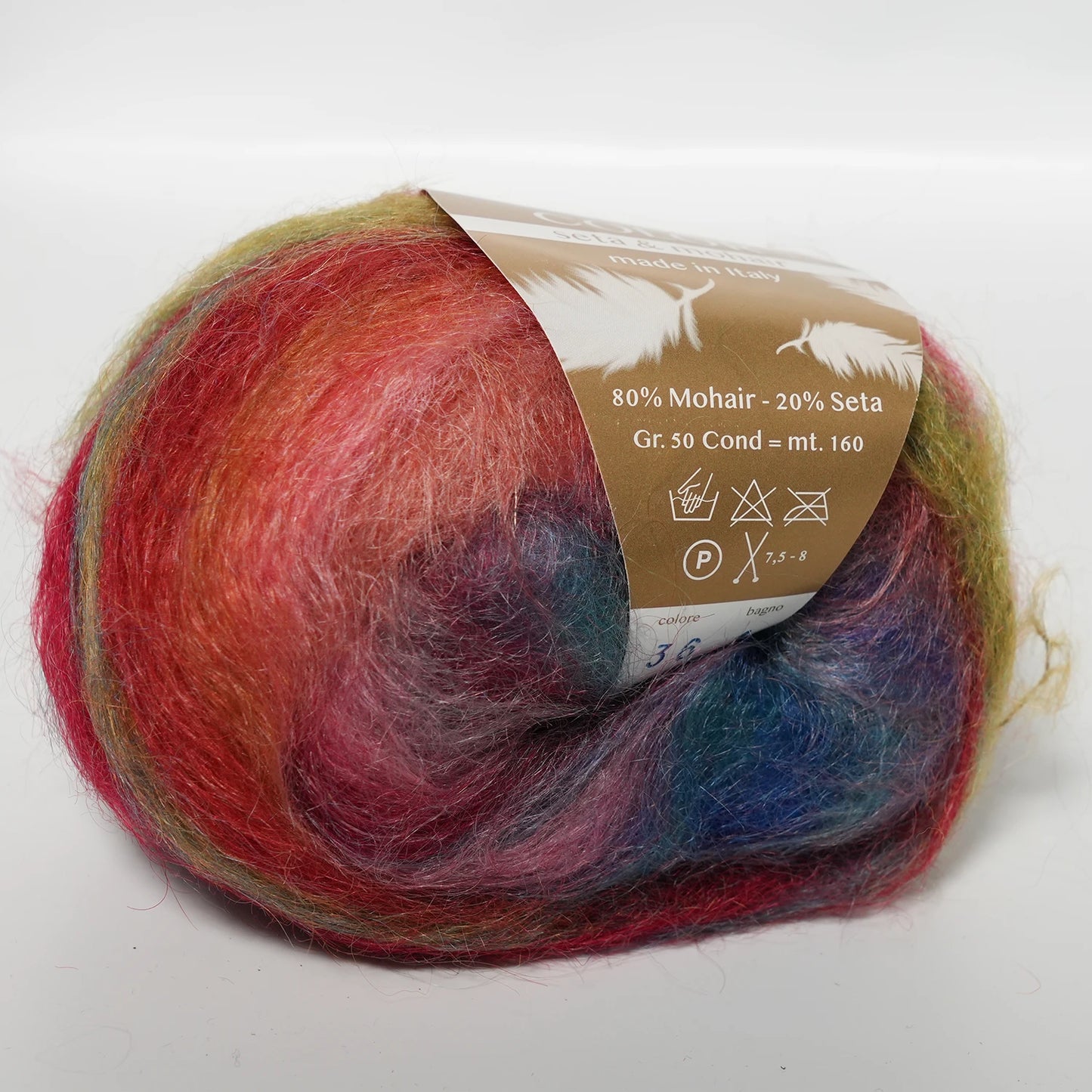 LISA COLOR Seta & Mohair Mehrfarbig – Mohair, Seide 50g
