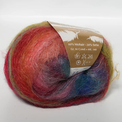LISA COLOR Seta & Mohair Mehrfarbig – Mohair, Seide 50g