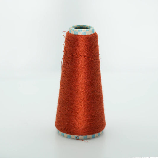 CARIAGGI JAIPUR – 58 g Kone – 70% Kaschmir 30% Seide – Burnt Orange mit intensivem Rost-Ton